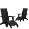 Flash Furniture Black Modern Adirondack Chairs & Ottomans, PK2 2-JJ-C14509-14309-BK-GG - alternate 9